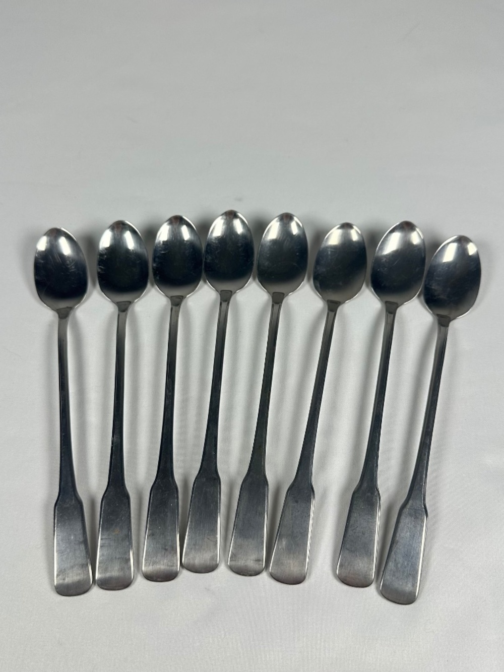 Liberty Pattern International Stainless Deluxe Vintage MCM Iced Tea Spoons-8 pc